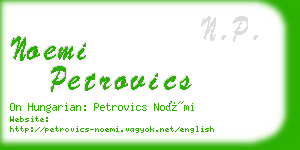 noemi petrovics business card